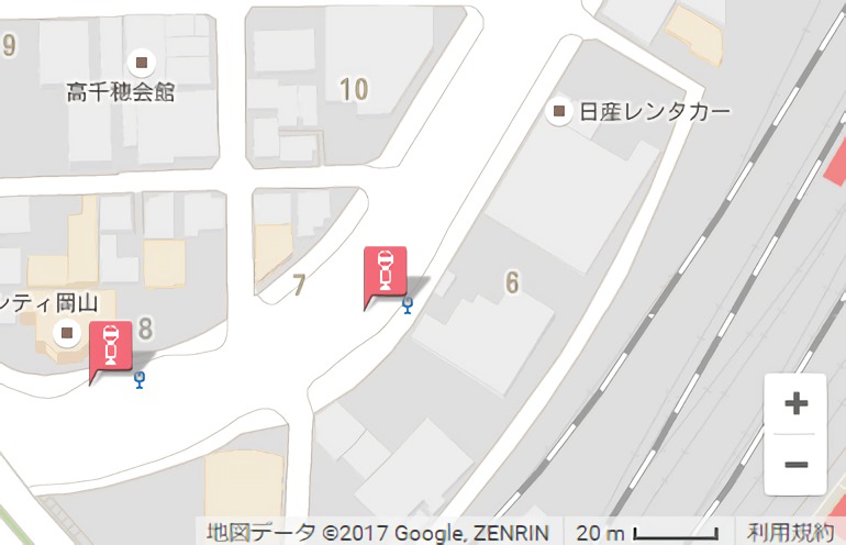 目的地付近の停留所を検出