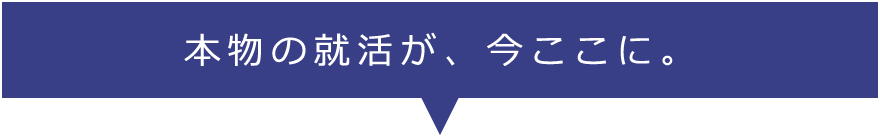 本当の就活がいまここに