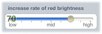 Screenshot of the value guide for slider