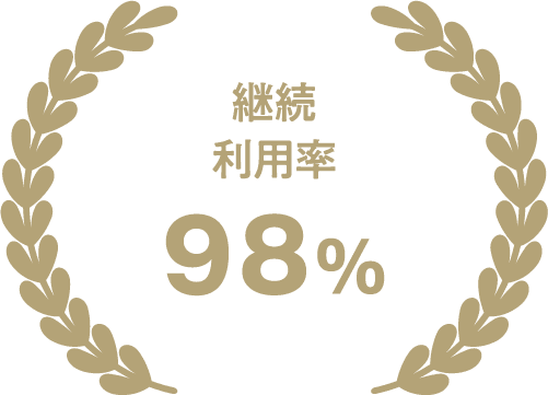 継続利用率98%